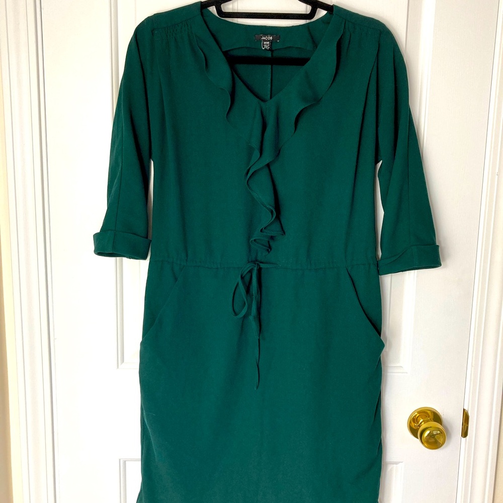 Jacob Emerald Green Dress with Pockets